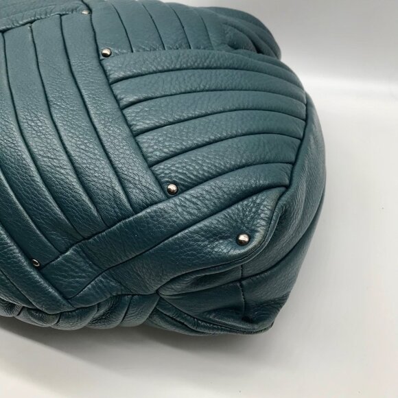 Kenneth Cole Blue Quilted Leather Hobo Bag - Picture 6 of 11